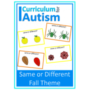 Same or Different Flash Cards, Fall Theme